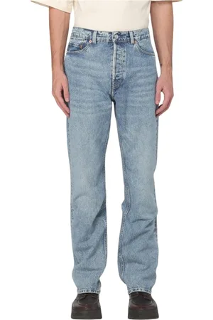 OUR LEGACY Jeans, Heren, Blauw, W29, Denim, Klassieke relaxte pasvorm denim jeans