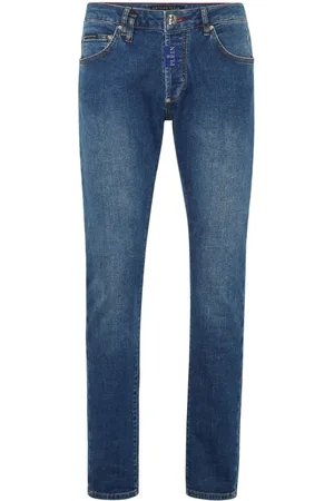 Philipp Plein Jeans, Heren, Blauw, W36, Denim, Stijlvolle Denim Jeans