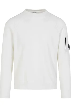 C.P. Company Truien, Heren, Wit, S, Wol, Witte Gauze Crew Neck Shirt