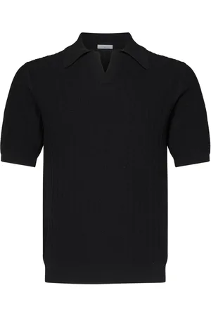 Malo Tops, Heren, Zwart, 2Xl, Katoen, Zwarte Sweatshirt met Korte Mouwen