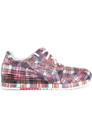 Comme des Garçons Schoenen, Heren, Veelkleurig, 40 1/2 EU, Check Sneakers Vetersluiting