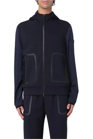 Peuterey Jassen, Heren, Blauw, 2Xl, Moderne Mantel met Stijlvolle Details