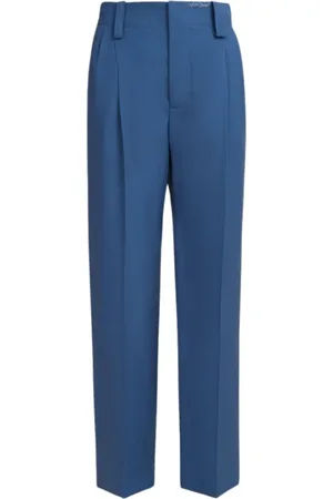 Marni Broeken, Dames, Blauw, S, Wol, Blauwe Wollen Broek