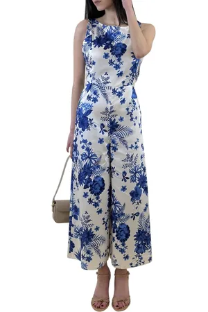 MARELLA Jumpsuits & Playsuits, Dames, Veelkleurig, L, Polyester, Bloemen jumpsuit voor vrouwen