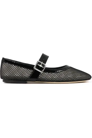 Prosperine Schoenen, Dames, Zwart, 36 EU, Gesp Mesh Ballerina Schoenen