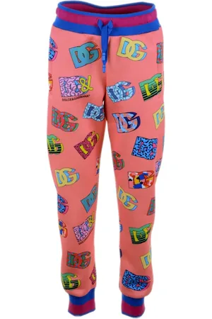 Dolce & Gabbana Broeken, Dames, Roze, S, Dames Logo Sportbroek