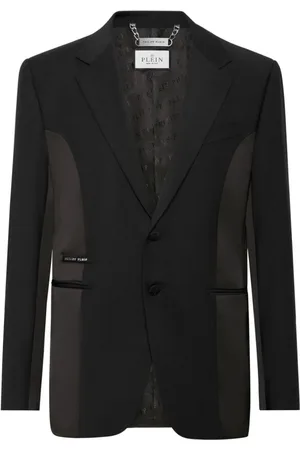 Philipp Plein Jassen, Heren, Zwart, L, Elegante Blazer met een Twist