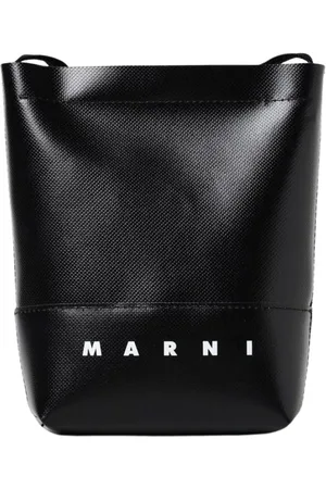 Marni Tassen, Heren, Zwart, ONE Size, Zwarte Schoudertas Stijlvol Veelzijdig Accessoire