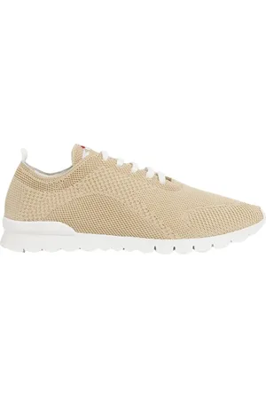 Kiton Schoenen, Heren, , 40 1/2 EU, Sneakers van Strogekleurd Gebreid Stof