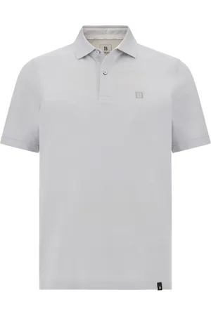 Boggi Milano Tops, Heren, Blauw, XL, Katoen, Katoenen Piqué Polo Shirt