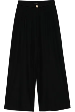 Emporio Armani Broeken, Dames, Zwart, XS, Zwart zee kleding met lamé-effect