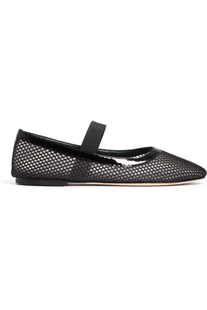 Prosperine Schoenen, Dames, Zwart, 37 EU, Leer, Elastische ballerina schoenen van leer