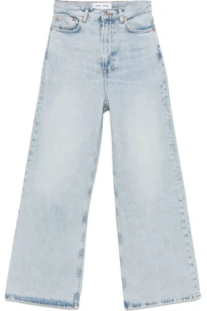 Samsøe Samsøe Jeans, Dames, Blauw, W28 L30, Frozen Snow Rebecca Jeans