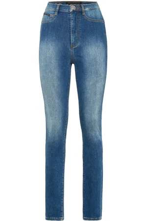 Philipp Plein Jeans, Dames, Blauw, W27, Stijlvolle Jeggings voor Vrouwen