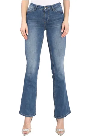 Liu Jo Jeans, Dames, Blauw, W31, Denim, Flare Fit Denim Jeans