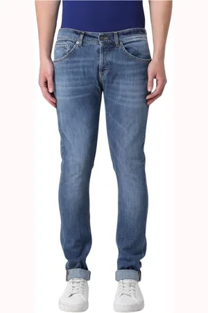 Dondup Jeans, Heren, Blauw, W30, Katoen, Blauwe Slim Fit Jeans voor Mannen