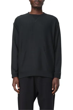 Snow Peak Sweatshirts & Hoodies, Heren, Zwart, L, Katoen, Zwarte Crew Neck Sweatshirt voor Mannen