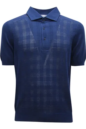 LARDINI Tops, Heren, Blauw, L, Polo Shirt