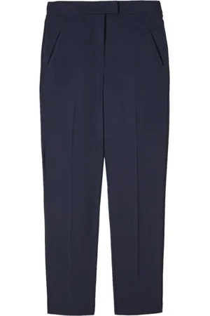 Patrizia Pepe Broeken, Dames, Blauw, M, Blauwe Capri Broek Elegante Moderne Stijl