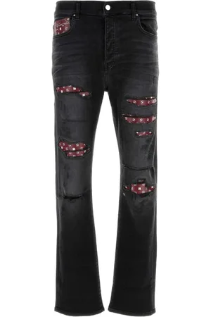 AMIRI Jeans, Heren, Zwart, W33, Denim, Stretch Zwarte Denim Jeans