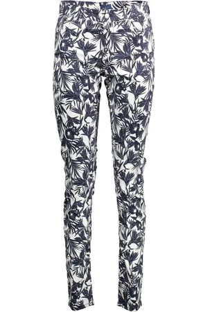 GANT Broeken, Dames, Blauw, W34 L34, Katoen, Slim-Fit Biologische Katoenen Broek