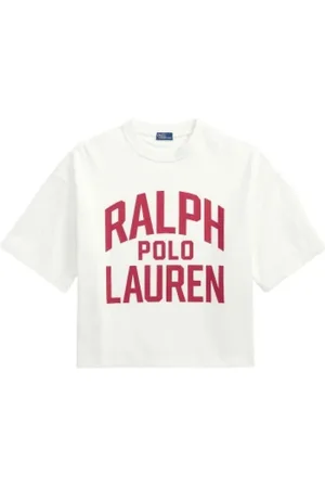 Ralph Lauren Tops, Dames, Wit, M, Katoen, Oversized Logo T-shirt