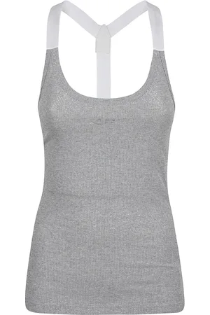 OFF-WHITE Tops, Dames, Grijs, M, Metallic Topkleding voor Vrouwen