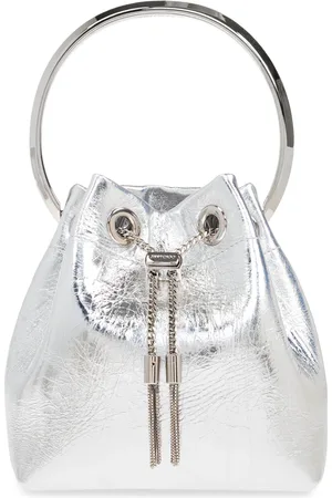 Jimmy Choo Tassen, Dames, Grijs, ONE Size, Leer, Handtas Bon Bon