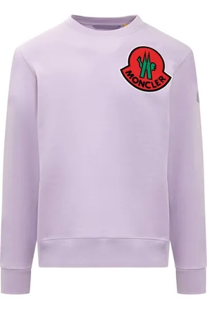 Moncler Sweatshirts & Hoodies, Heren, Paars, S, Katoen, Stijlvolle Sweater voor Mannen en Vrouwen