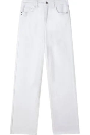 Patrizia Pepe Jeans, Dames, Wit, W25, Denim, Witte Slim Fit Straight Leg Jeans