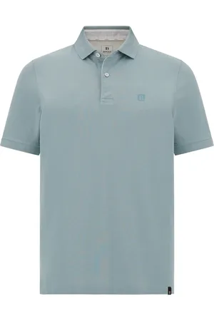 Boggi Milano Tops, Heren, Groen, M, Katoen, Katoenen Piqué Polo Shirt