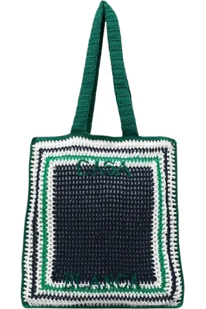 Casablanca Tassen, Heren, Veelkleurig, ONE Size, Stijlvolle Crochet Tote Bag