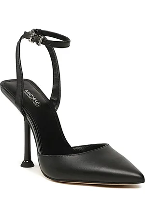 Michael Kors Schoenen, Dames, Zwart, 38 EU, Leer, Elegante Decollete Schoenen voor Vrouwen