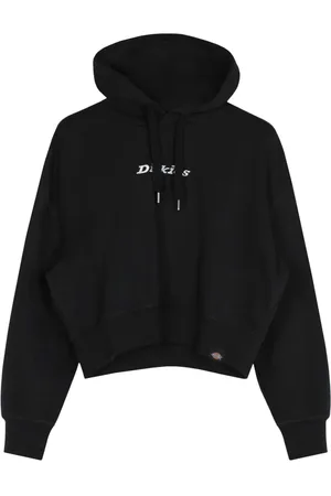 Dickies Sweatshirts & Hoodies, Dames, Zwart, M, Katoen, Zwarte hoodie met lange mouwen en logo