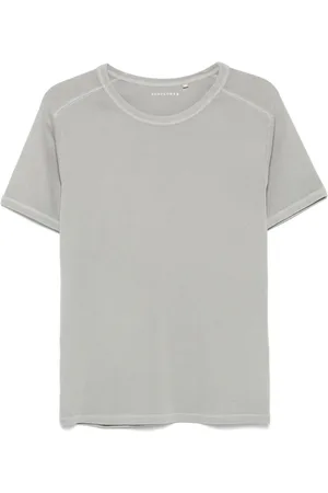 Sunflower Tops, Heren, Grijs, M, Grijze Geribbelde T-shirt