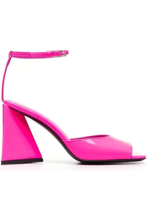 The Attico Schoenen, Dames, Roze, 37 EU, Leer, Fuchsia Piper Sandalen met hoge hak