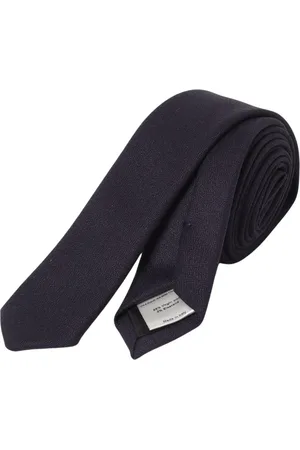 LARDINI Accessoires, Heren, Blauw, ONE Size, Wol, Blauwe Geweven Wol Stropdas