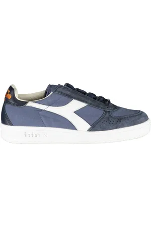 Diadora Schoenen, Dames, Blauw, 38 EU, Blauwe Sportieve Veterschoenen met Contrastdetails