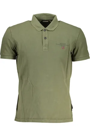 Napapijri Tops, Heren, Groen, M, Groene Polo Korte Mouwen Heren