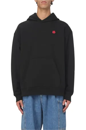 Kenzo Sweatshirts & Hoodies, Heren, Zwart, L, Zwarte Bloemen Hoodie Stijlvol Sweatshirt
