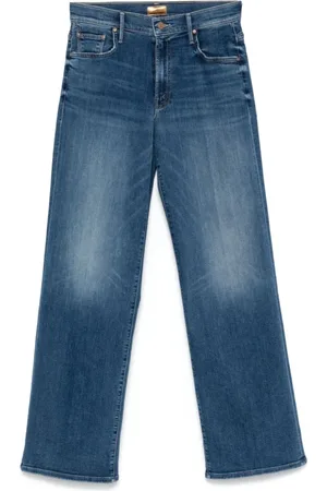 Mother Jeans, Dames, Blauw, W24, Blauwe Skinny Jeans met Hoge Taille