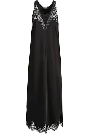 Balenciaga Kleedjes, Dames, Zwart, S, Satijn, Zwart Satijnen Ondergoed met Spalline