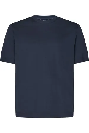 HERNO Tops, Heren, Blauw, M, Katoen, Blauw T-shirt voor mannen Ss 25