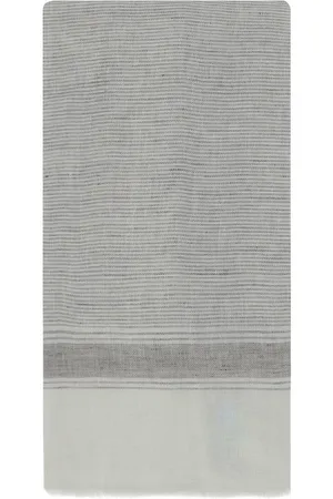 Brunello Cucinelli Accessoires, Heren, Grijs, ONE Size, Katoen, Katoenen sjaal in stijlvol ontwerp