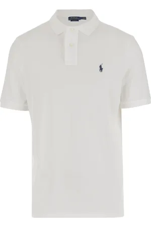 Ralph Lauren Tops, Heren, Wit, M, Katoen, Katoenen poloshirt met logo