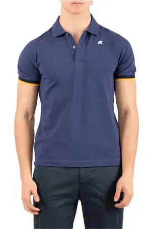 K-Way Tops, Heren, Blauw, M, Stijlvolle Polo Jas voor Mannen