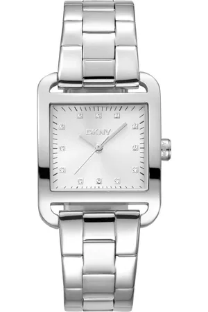 DKNY Accessoires, Dames, Grijs, ONE Size, Elegant Steel Quartz Analog Watch