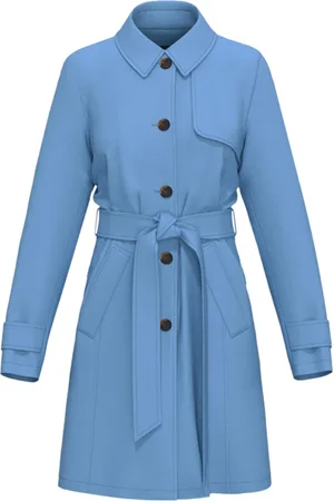 MARELLA Mantels, Dames, Blauw, L, Lente City Trenchcoat