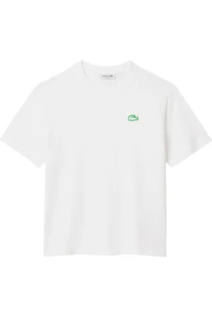Lacoste Tops, Dames, Wit, 2Xs, Stijlvolle Tee Shirts Collectie