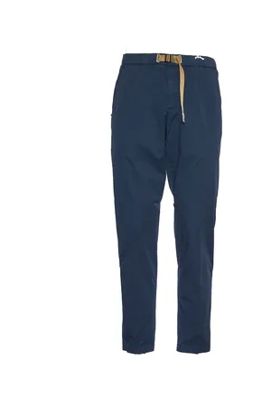 White Sand Broeken, Heren, Blauw, M, Katoen, Blauwe Broek met Verstelbare Tailleband
